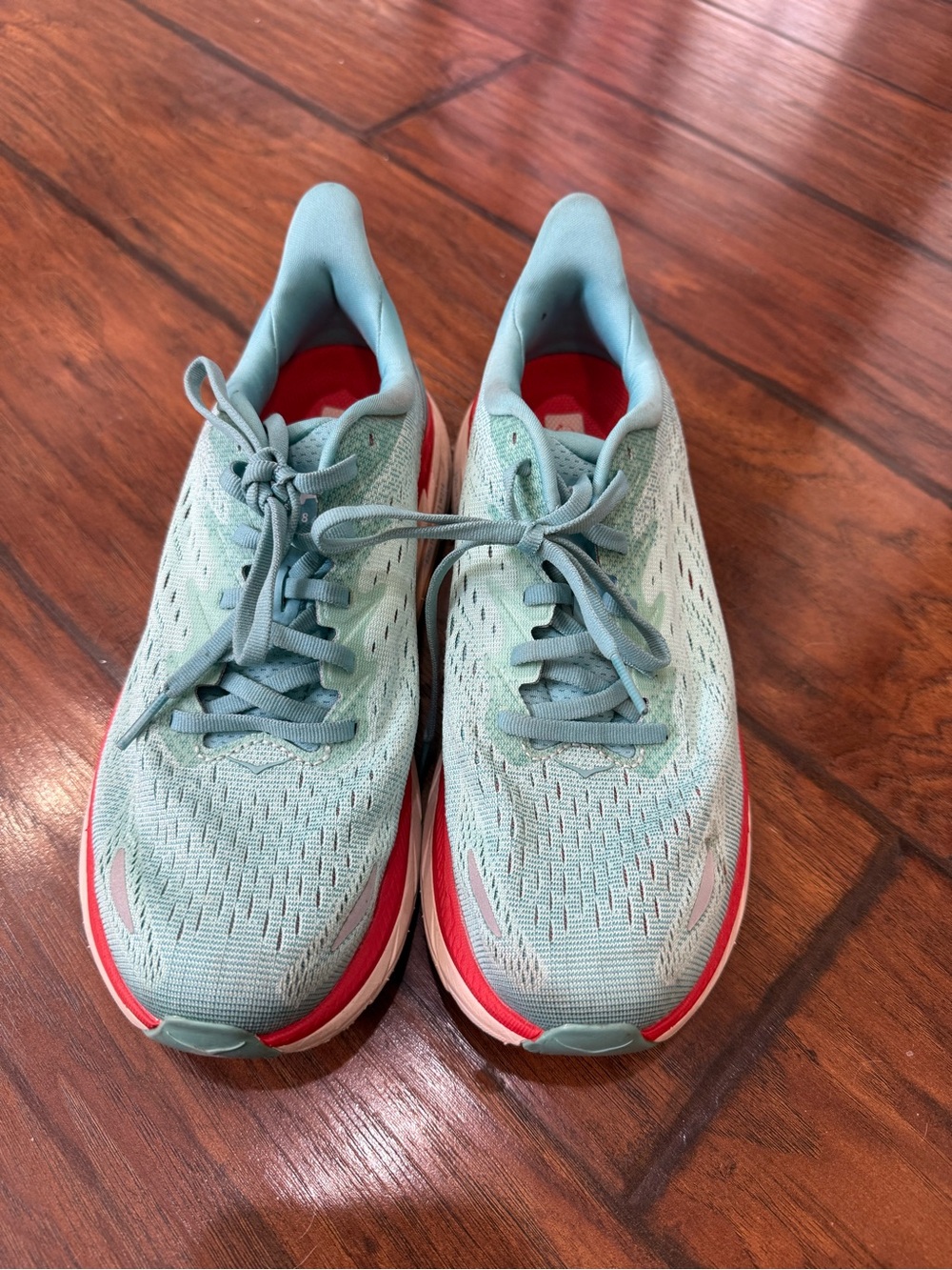 Hooks Women's Light Teal Running Sneakers - Stylish Comfort size 8